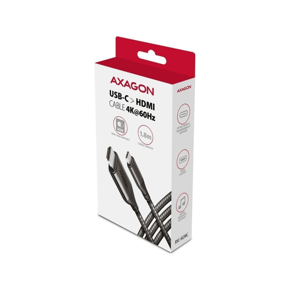Produktbild för AXAGON RVC-HI2MC - videokort - USB-C / HDMI - 1.8 m