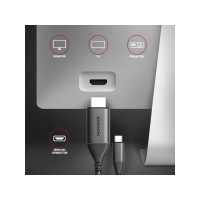 Produktbild för AXAGON RVC-HI2MC - videokort - USB-C / HDMI - 1.8 m