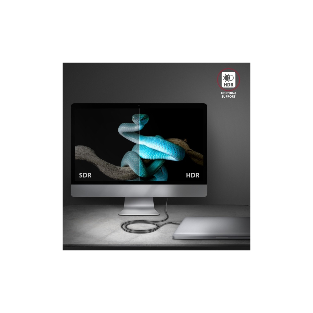 Produktbild för AXAGON RVC-HI2MC - videokort - USB-C / HDMI - 1.8 m