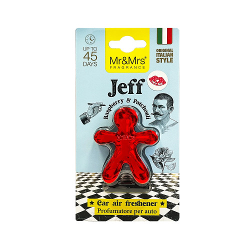 Mr&Mrs Fragrance Mr&Mrs Fragrance Jeff Chrome Raspberry & Patchouli Car Air Freshener
