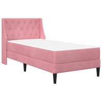 Produktbild för Sängram med madrass med madrass Rosa 80 x 200 cm Sammet