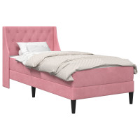 Produktbild för Sängram med madrass med madrass Rosa 80 x 200 cm Sammet