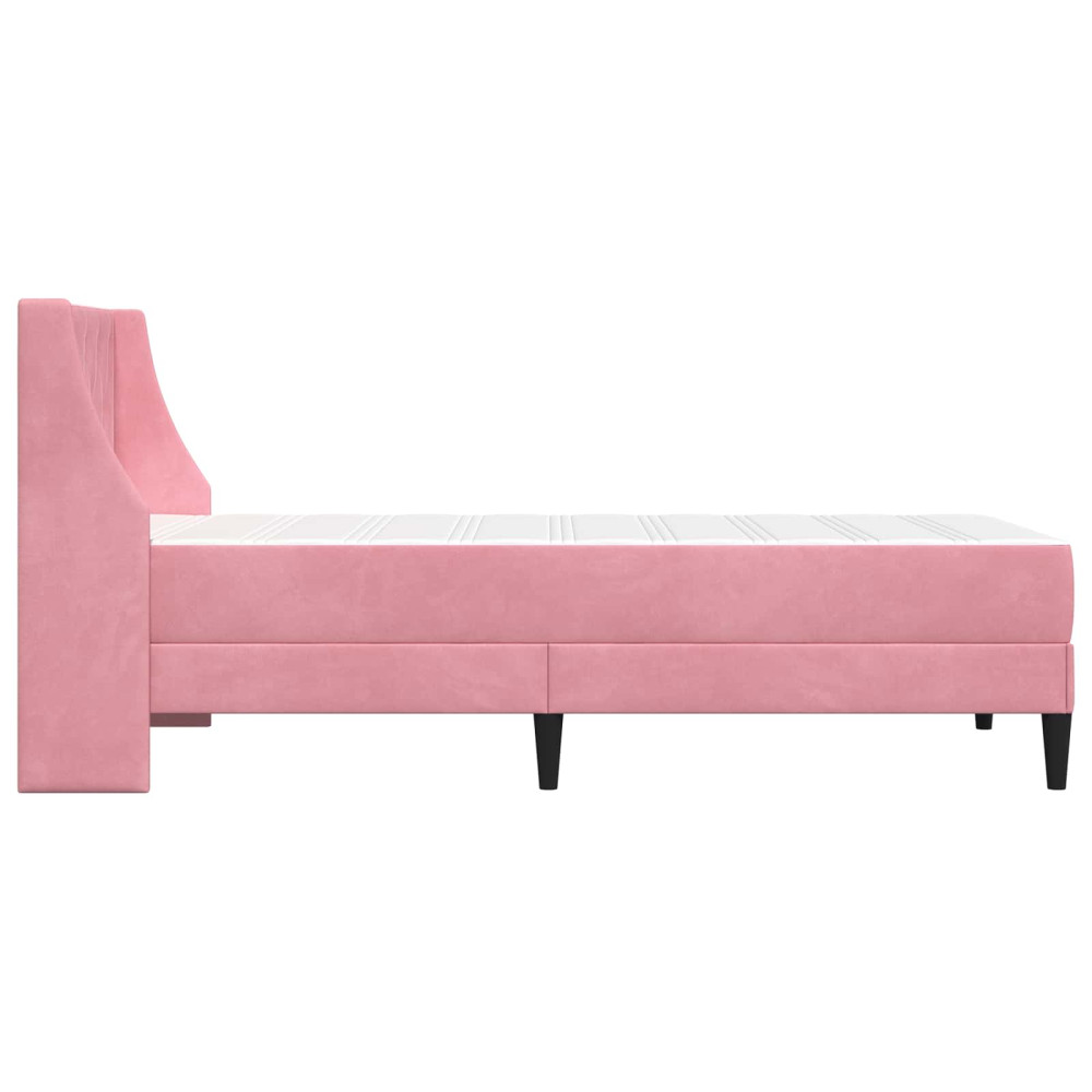 Produktbild för Sängram med madrass med madrass Rosa 80 x 200 cm Sammet