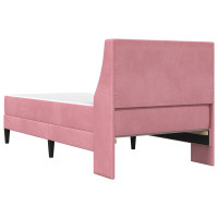 Produktbild för Sängram med madrass med madrass Rosa 80 x 200 cm Sammet