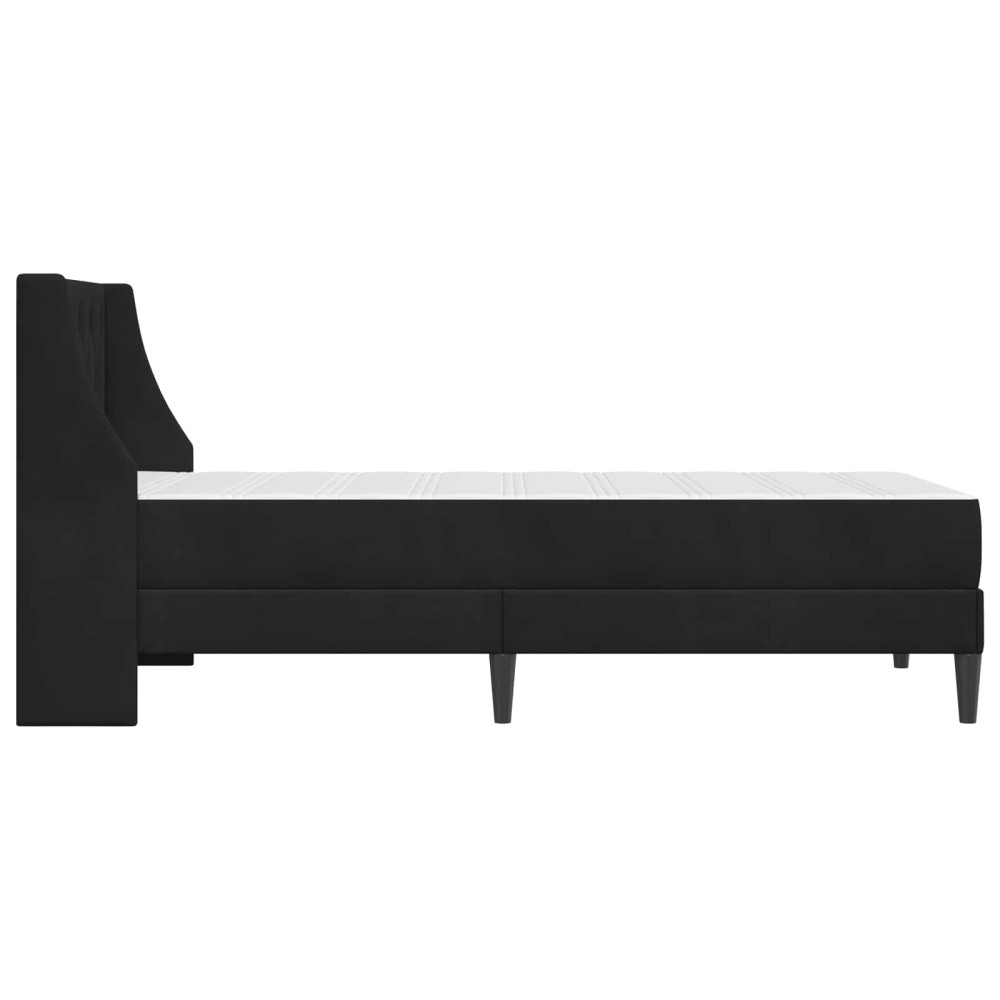 Produktbild för Sängram med madrass med madrass Svart 90 x 200 cm Sammet
