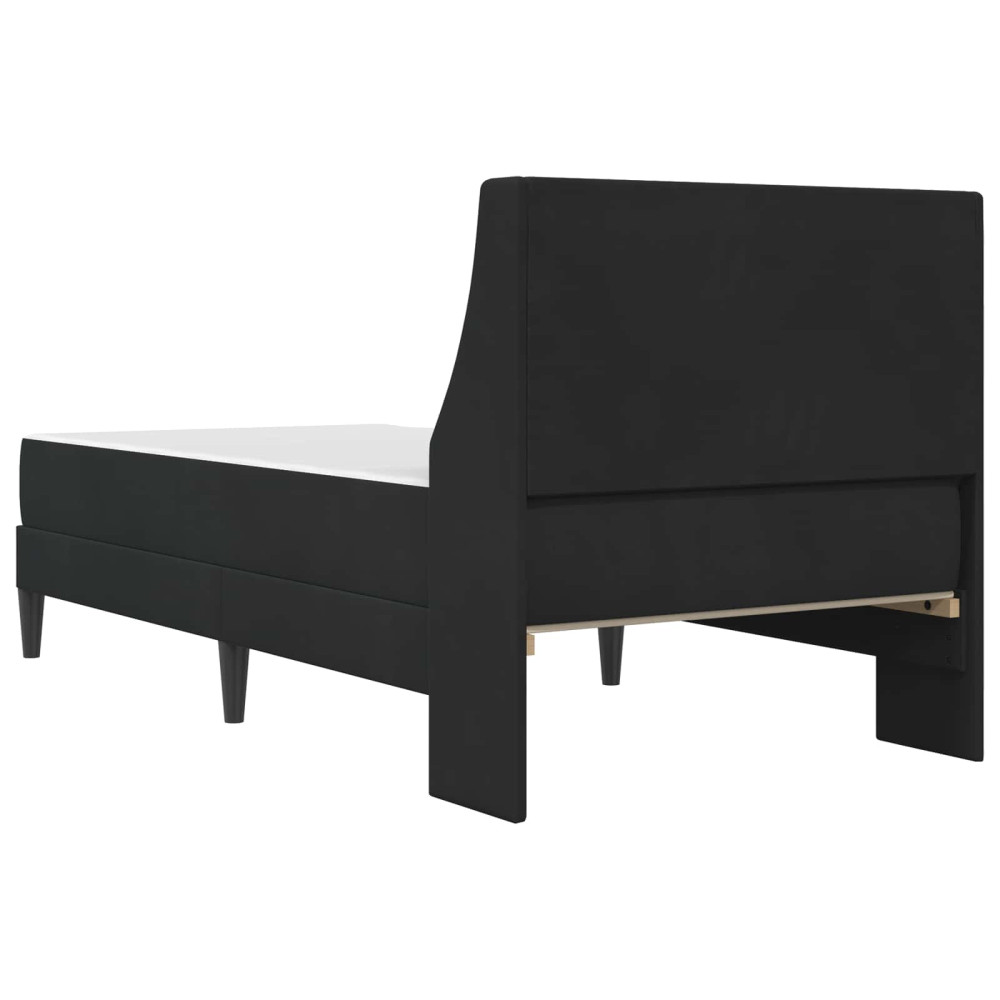 Produktbild för Sängram med madrass med madrass Svart 90 x 200 cm Sammet