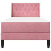 Produktbild för Sängram med madrass med madrass Rosa 100 x 200 cm Sammet