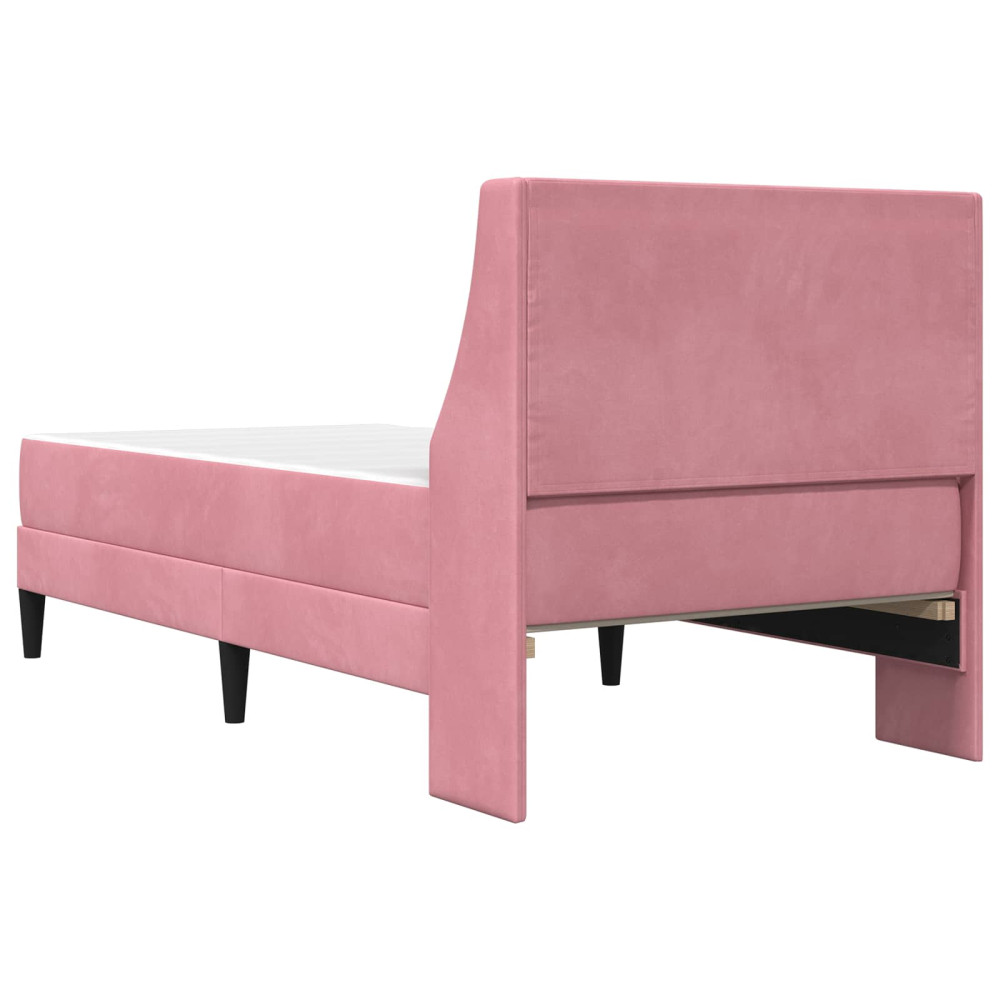 Produktbild för Sängram med madrass med madrass Rosa 100 x 200 cm Sammet