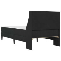 Produktbild för Sängram med madrass med madrass Svart 100 x 200 cm Sammet