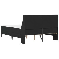 Produktbild för Sängram med madrass med madrass Svart 120 x 200 cm Sammet