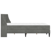 Produktbild för Sängram med madrass med madrass Mörkgrå 140 x 190 cm Sammet