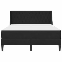 Produktbild för Sängram med madrass med madrass Svart 140 x 200 cm Sammet