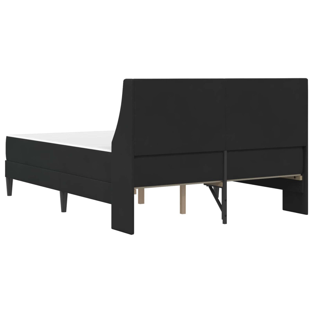 Produktbild för Sängram med madrass med madrass Svart 140 x 200 cm Sammet