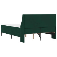 Produktbild för Sängram med madrass med madrass Mörkgrön 160 x 200 cm Sammet
