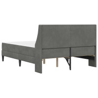 Produktbild för Sängram med madrass med madrass Mörkgrå 180 x 200 cm Sammet