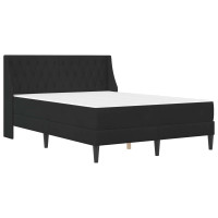 Produktbild för Sängram med madrass med madrass Svart 180 x 200 cm Sammet