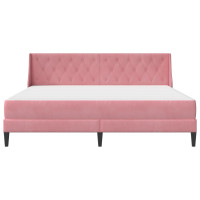 Produktbild för Sängram med madrass med madrass Rosa 200 x 200 cm Sammet