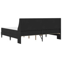 Produktbild för Sängram med madrass med madrass Svart 200 x 200 cm Sammet