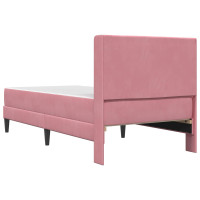 Produktbild för Sängram med madrass med huvudgavel Rosa 80 x 200 cm Sammet
