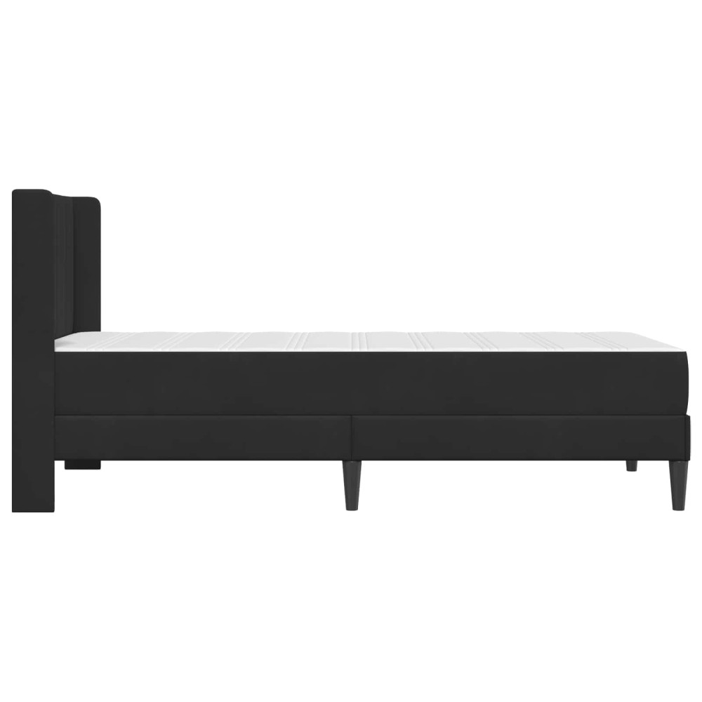 Produktbild för Sängram med madrass med huvudgavel Svart 80 x 200 cm Sammet