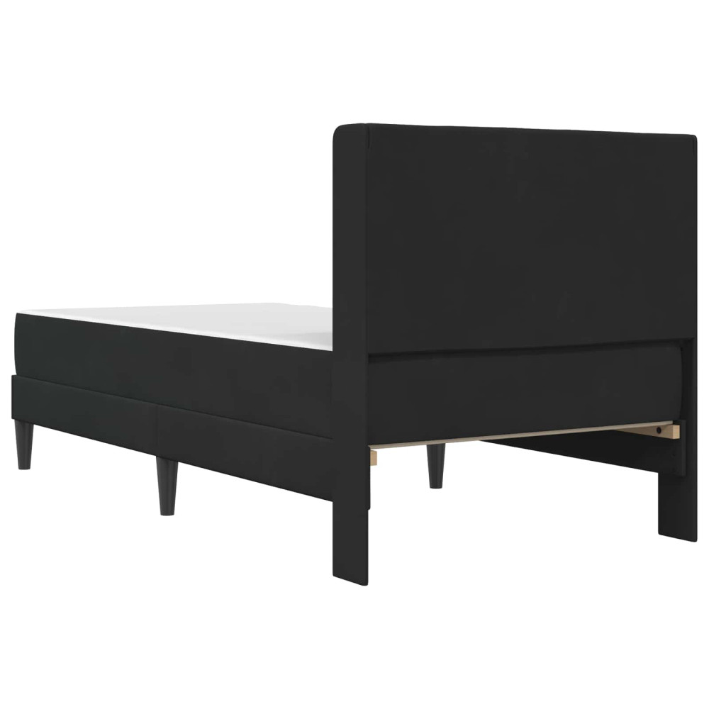 Produktbild för Sängram med madrass med huvudgavel Svart 90 x 200 cm Sammet