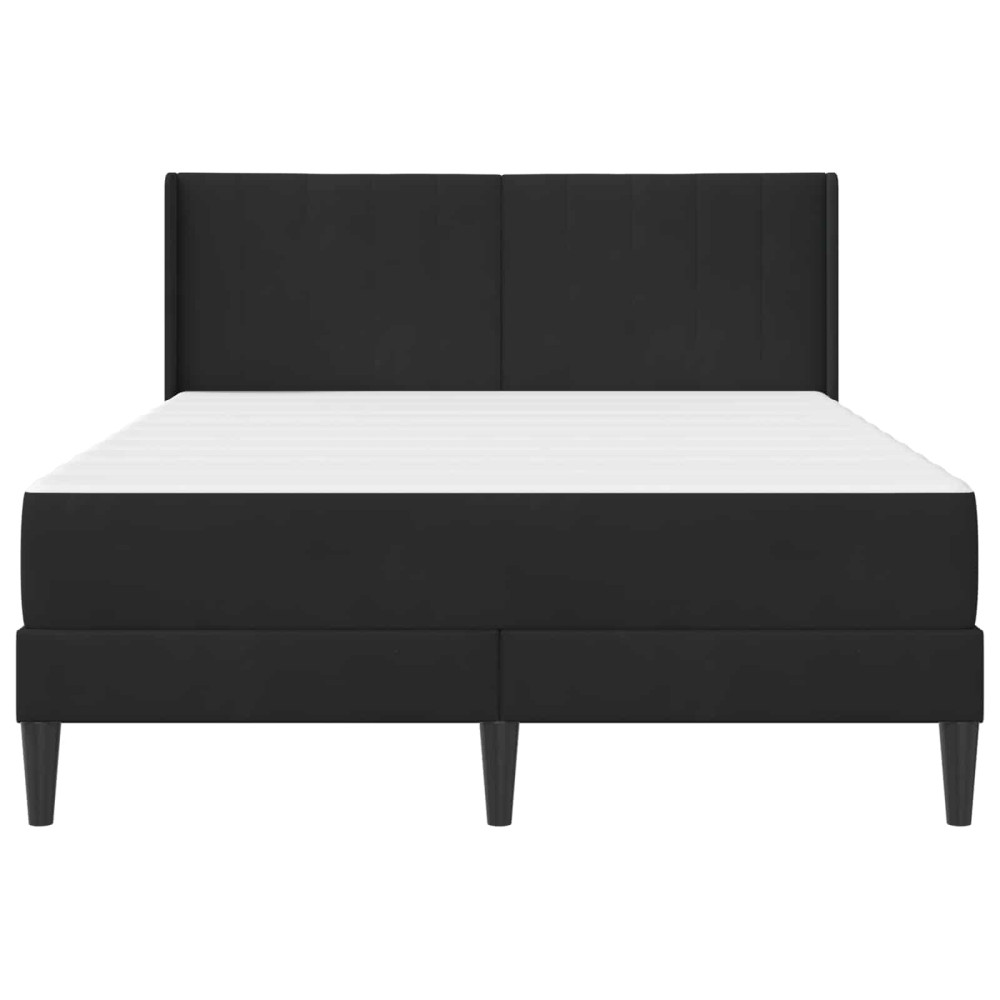 Produktbild för Sängram med madrass med huvudgavel Svart 120 x 200 cm Sammet