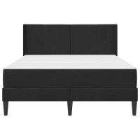Produktbild för Sängram med madrass med huvudgavel Svart 140 x 190 cm Sammet