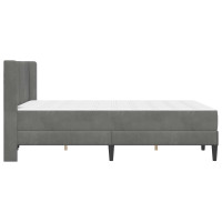 Produktbild för Sängram med madrass med huvudgavel Mörkgrå 140 x 200 cm Sammet