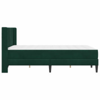 Produktbild för Sängram med madrass med huvudgavel Mörkgrön 140 x 200 cm Sammet