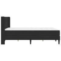 Produktbild för Sängram med madrass med huvudgavel Svart 140 x 200 cm Sammet