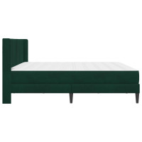 Produktbild för Sängram med madrass med huvudgavel Mörkgrön 180 x 200 cm Sammet