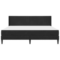 Produktbild för Sängram med madrass med huvudgavel Svart 180 x 200 cm Sammet