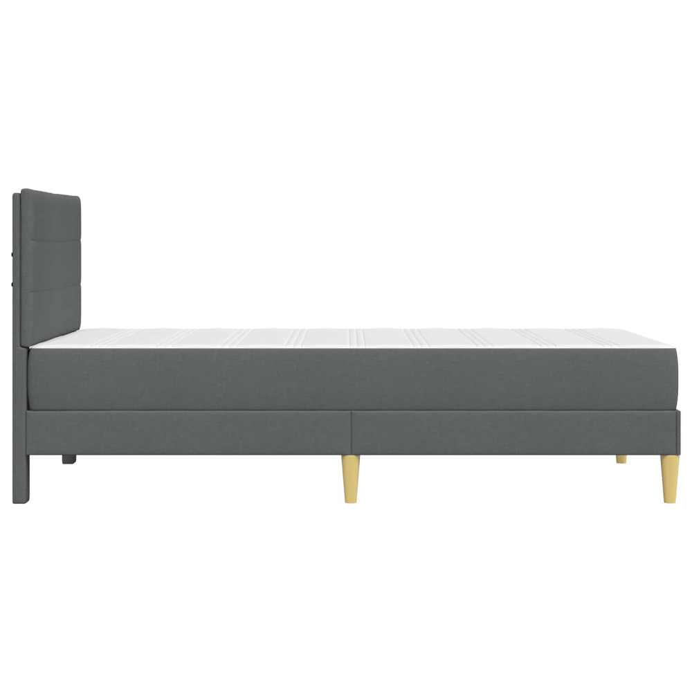 Produktbild för Sängram Mörkgrå 80 x 200 cm Polyester