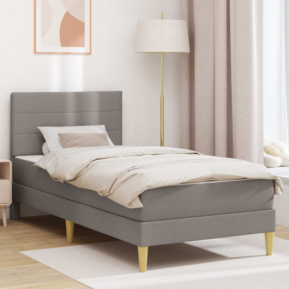 Produktbild för Sängram Taupe 80 x 200 cm Polyester