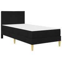 Produktbild för Sängram Svart 90 x 190 cm Polyester