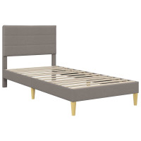 Produktbild för Sängram Taupe 90 x 190 cm Polyester
