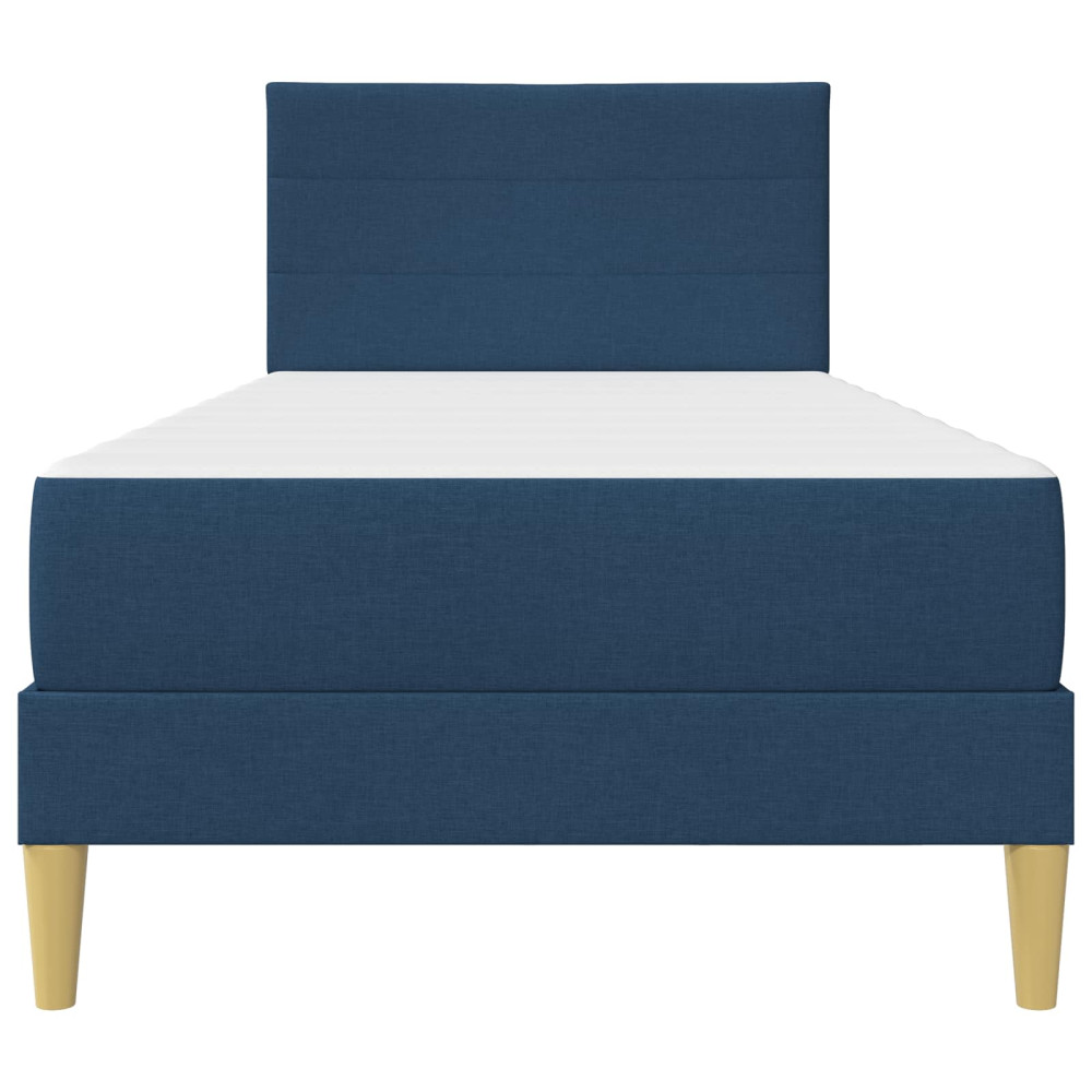 Produktbild för Sängram Blå 90 x 190 cm Polyester