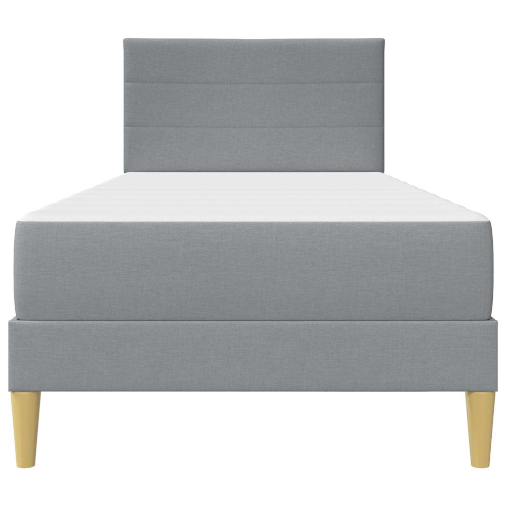 Produktbild för Sängram Ljusgrå 90 x 200 cm Polyester