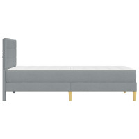 Produktbild för Sängram Ljusgrå 90 x 200 cm Polyester