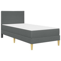 Produktbild för Sängram Mörkgrå 90 x 200 cm Polyester
