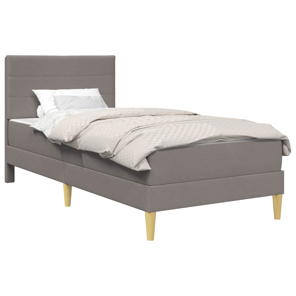 Produktbild för Sängram Taupe 100 x 200 cm Polyester
