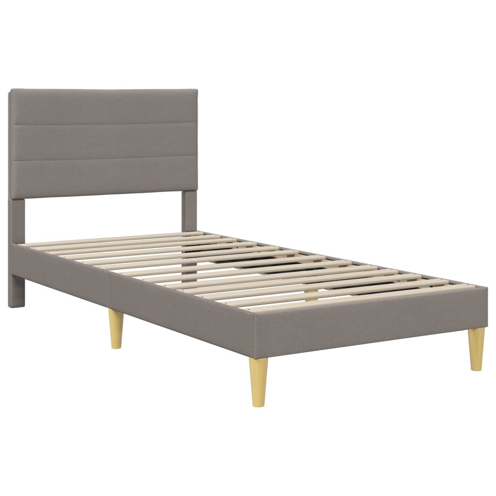 Produktbild för Sängram Taupe 100 x 200 cm Polyester