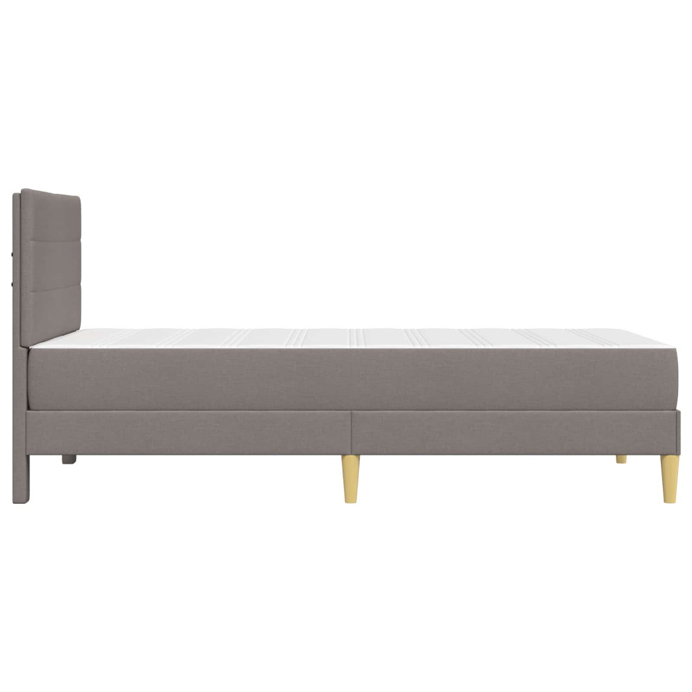 Produktbild för Sängram Taupe 100 x 200 cm Polyester