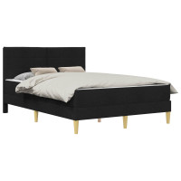 Produktbild för Sängram Svart 120 x 200 cm Polyester