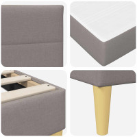 Produktbild för Sängram Taupe 120 x 200 cm Polyester
