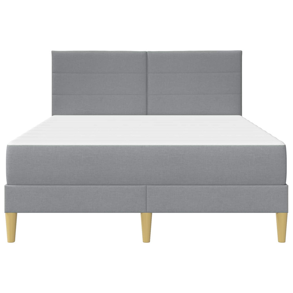 Produktbild för Sängram Ljusgrå 140 x 190 cm Polyester