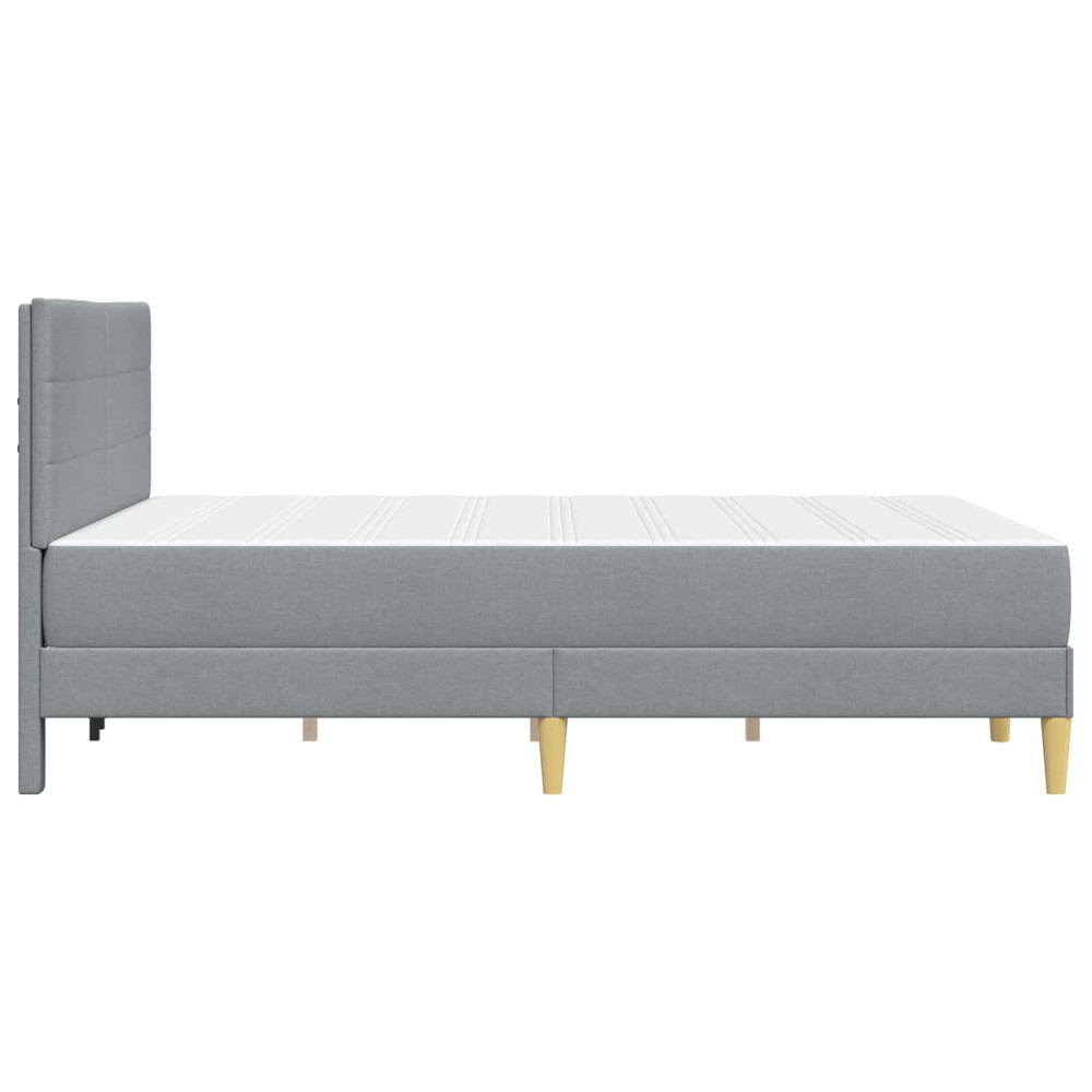 Produktbild för Sängram Ljusgrå 140 x 190 cm Polyester
