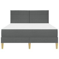Produktbild för Sängram Mörkgrå 140 x 190 cm Polyester