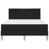 Produktbild för Sängram Svart 140 x 190 cm Polyester