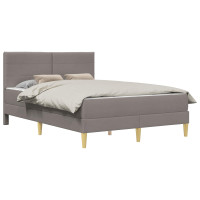 Produktbild för Sängram Taupe 140 x 190 cm Polyester